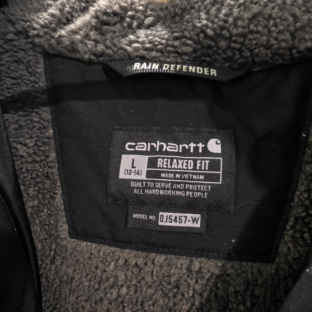 Carhartt WOMEN'S Black Insulated Hooded Jacket - Picture 2 of 7